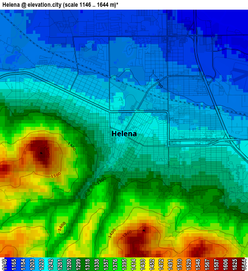 Helena elevation map