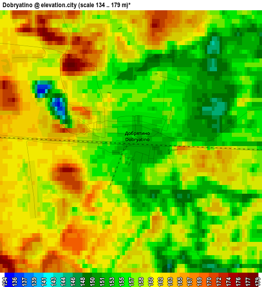 Dobryatino elevation map