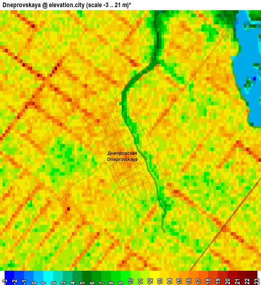 Dneprovskaya elevation map