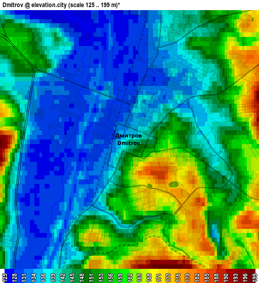 Dmitrov elevation map