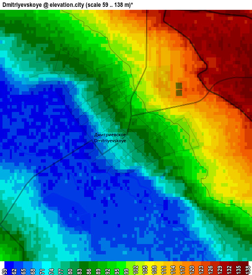 Dmitriyevskoye elevation map