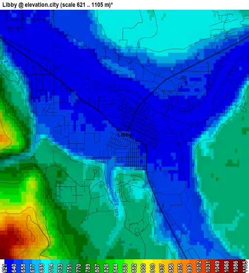 Libby elevation map