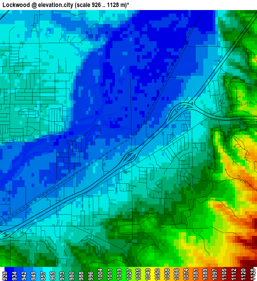 Lockwood elevation map