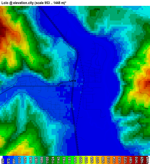 Lolo elevation map