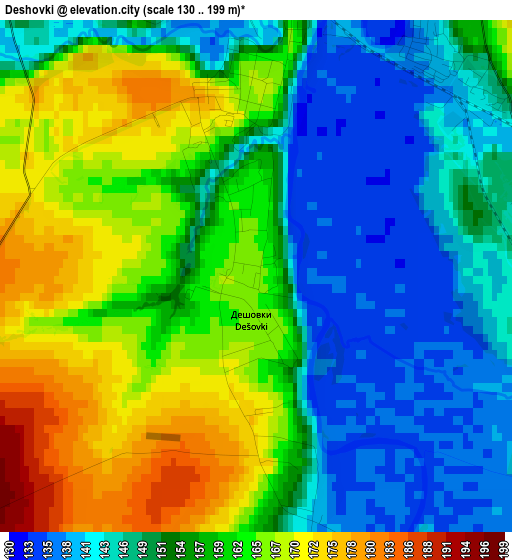 Deshovki elevation map