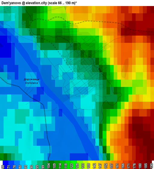 Dem’yanovo elevation map