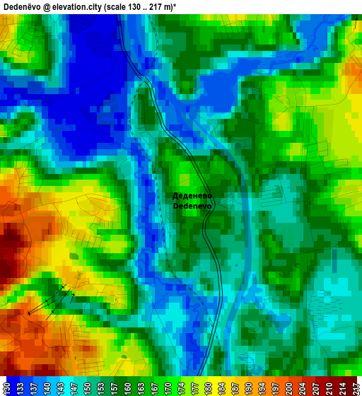 Dedenëvo elevation map