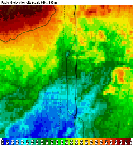 Pablo elevation map