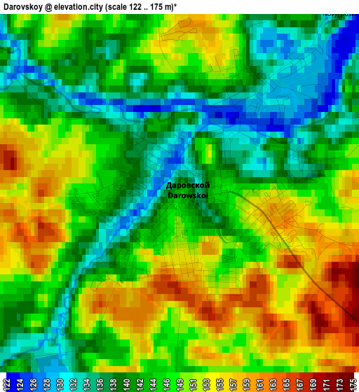 Darovskoy elevation map