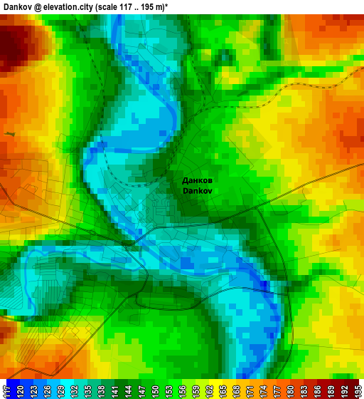 Dankov elevation map