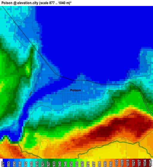 Polson elevation map