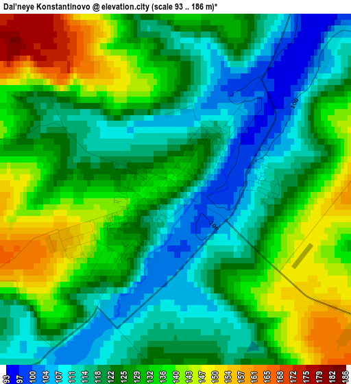 Dal’neye Konstantinovo elevation map