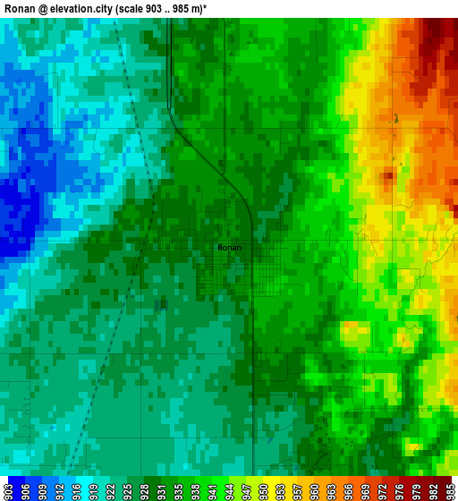 Ronan elevation map