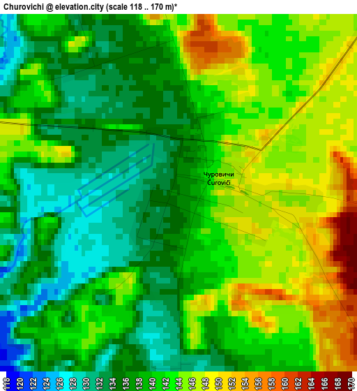 Churovichi elevation map