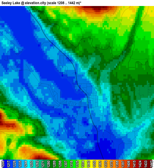 Seeley Lake elevation map