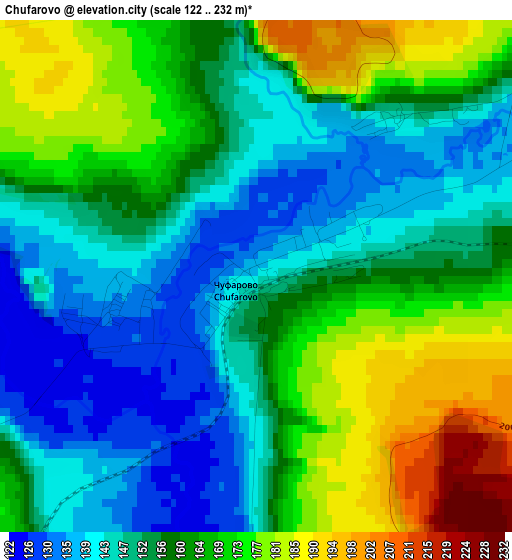 Chufarovo elevation map