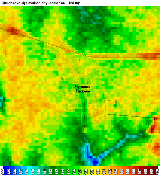 Chuchkovo elevation map