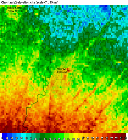 Chontaul elevation map