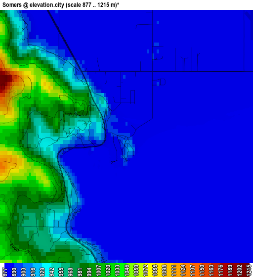 Somers elevation map