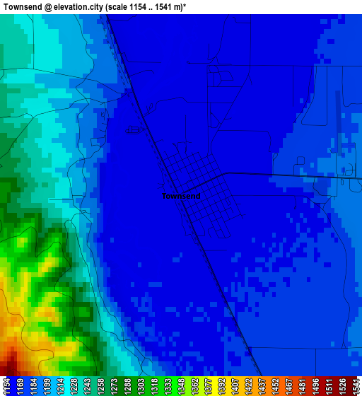 Townsend elevation map