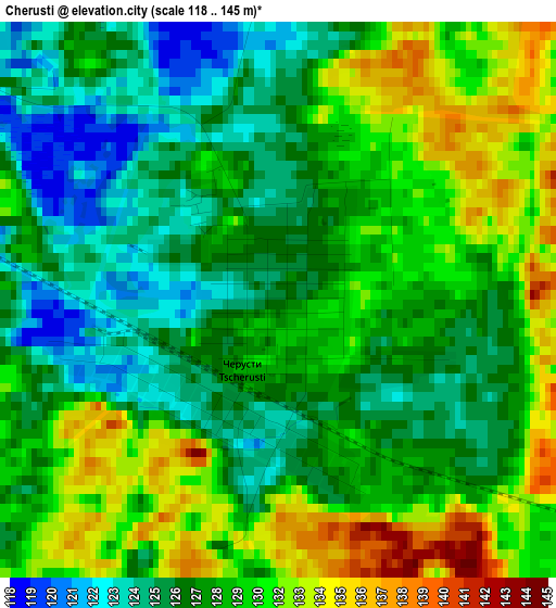 Cherusti elevation map