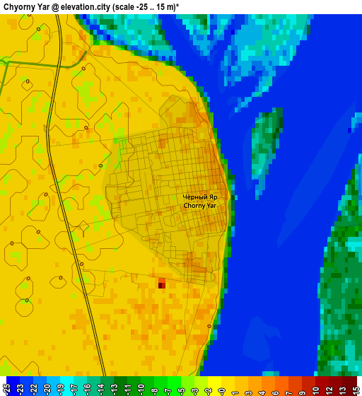 Chyorny Yar elevation map