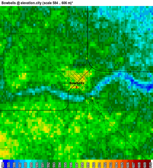 Bowbells elevation map