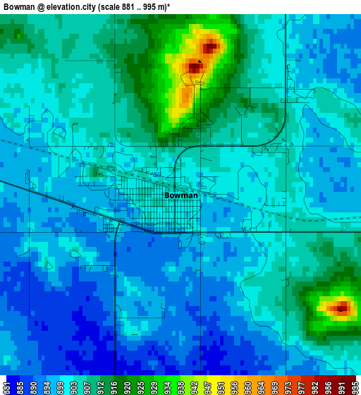 Bowman elevation map