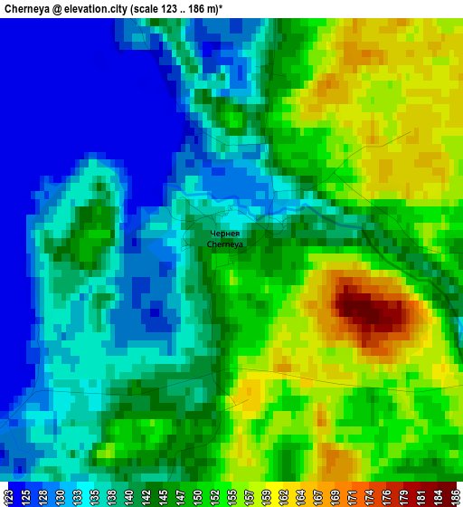 Cherneya elevation map