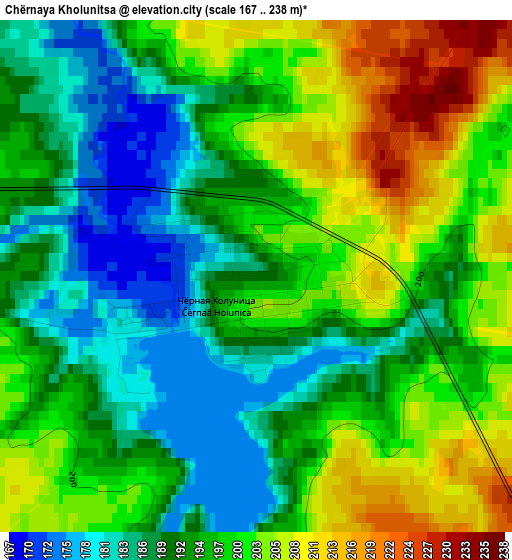 Chërnaya Kholunitsa elevation map