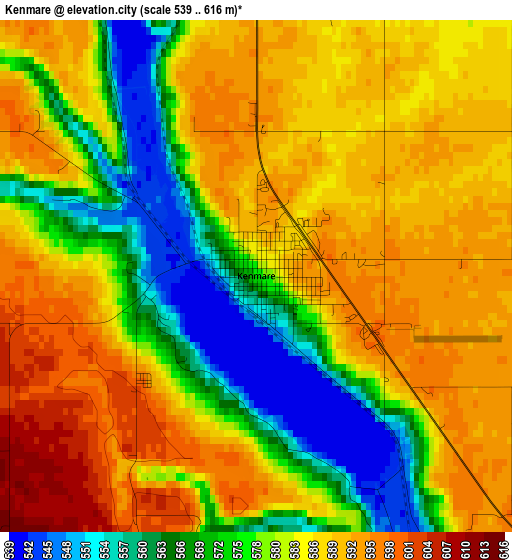 Kenmare elevation map