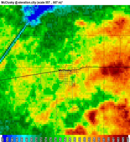 McClusky elevation map