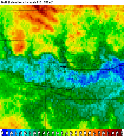 Mott elevation map