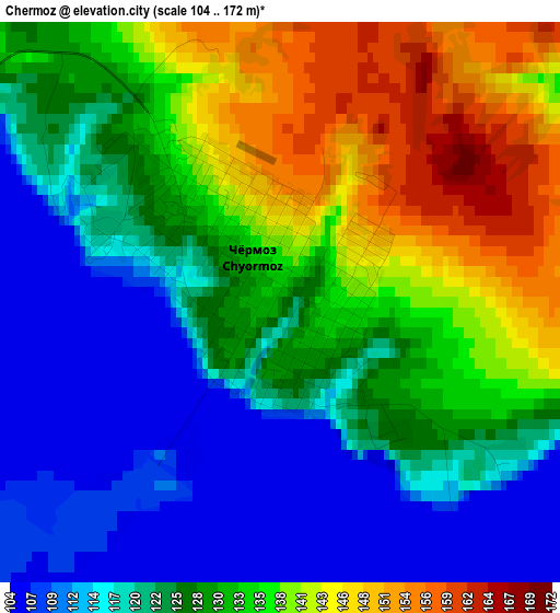 Chermoz elevation map