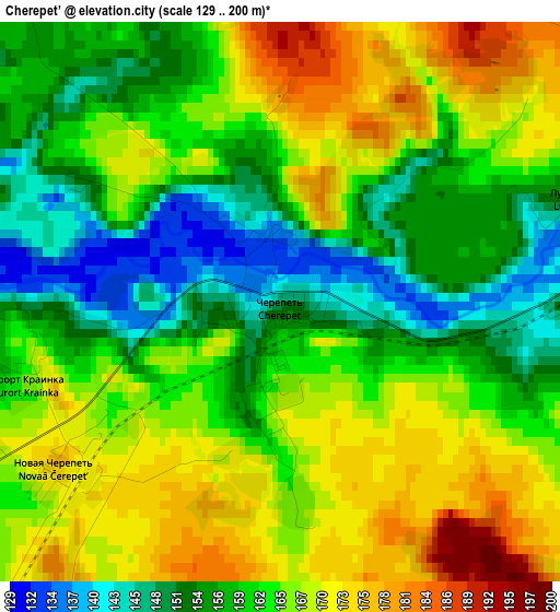 Cherepet’ elevation map