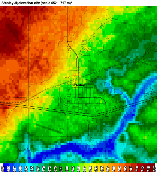 Stanley elevation map