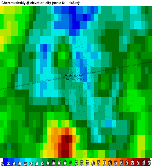 Cheremushskiy elevation map