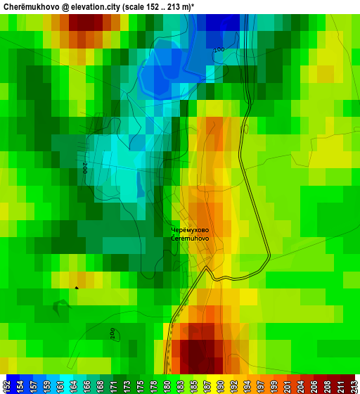 Cherëmukhovo elevation map