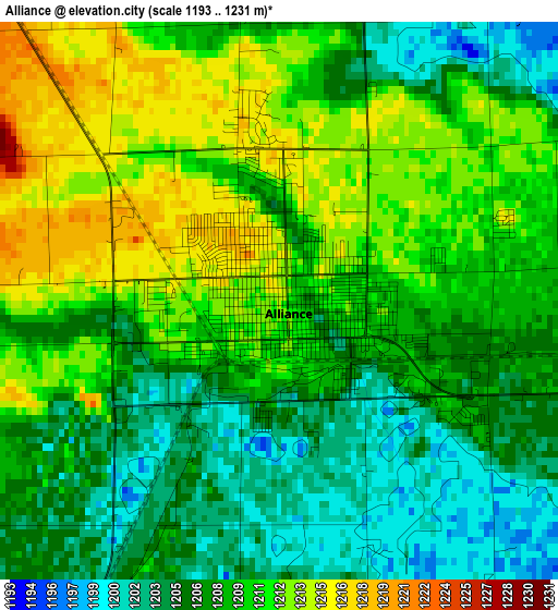 Alliance elevation map