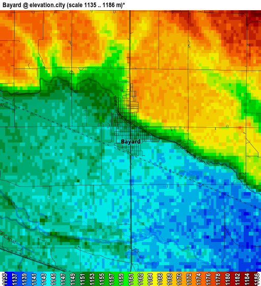 Bayard elevation map