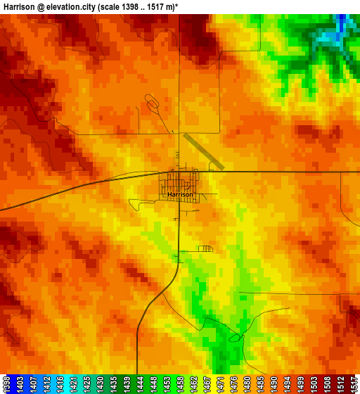 Harrison elevation map