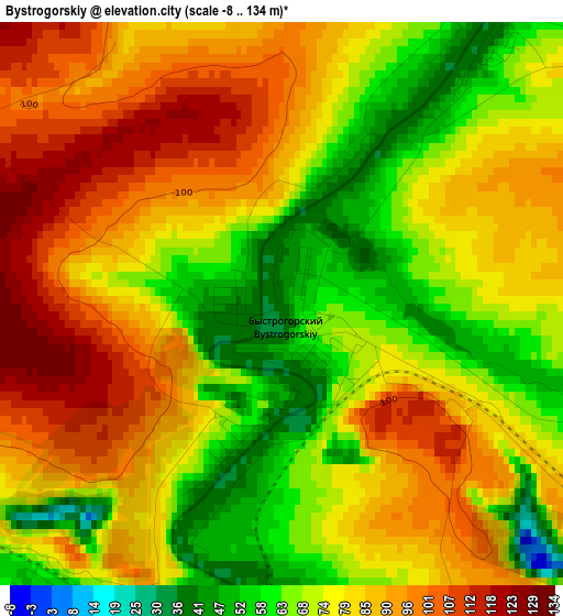 Bystrogorskiy elevation map