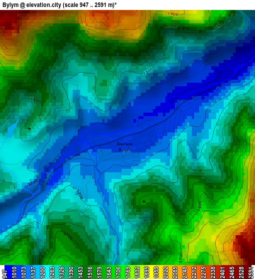 Bylym elevation map