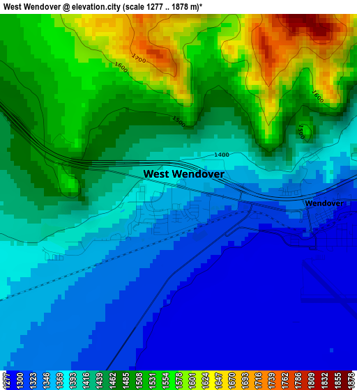 West Wendover elevation map