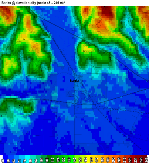 Banks elevation map