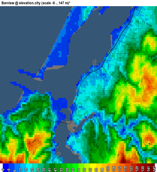 Barview elevation map