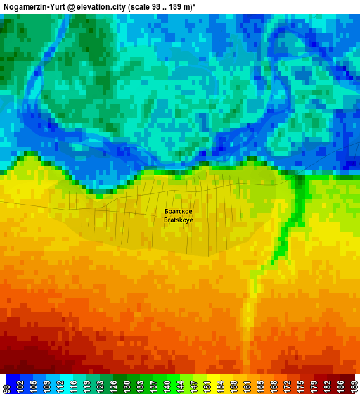 Nogamerzin-Yurt elevation map