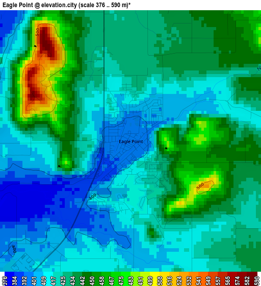 Eagle Point elevation map