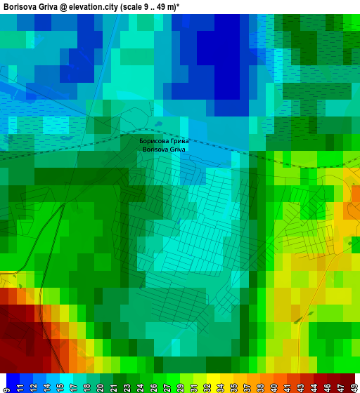 Borisova Griva elevation map