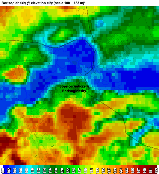 Borisoglebskiy elevation map